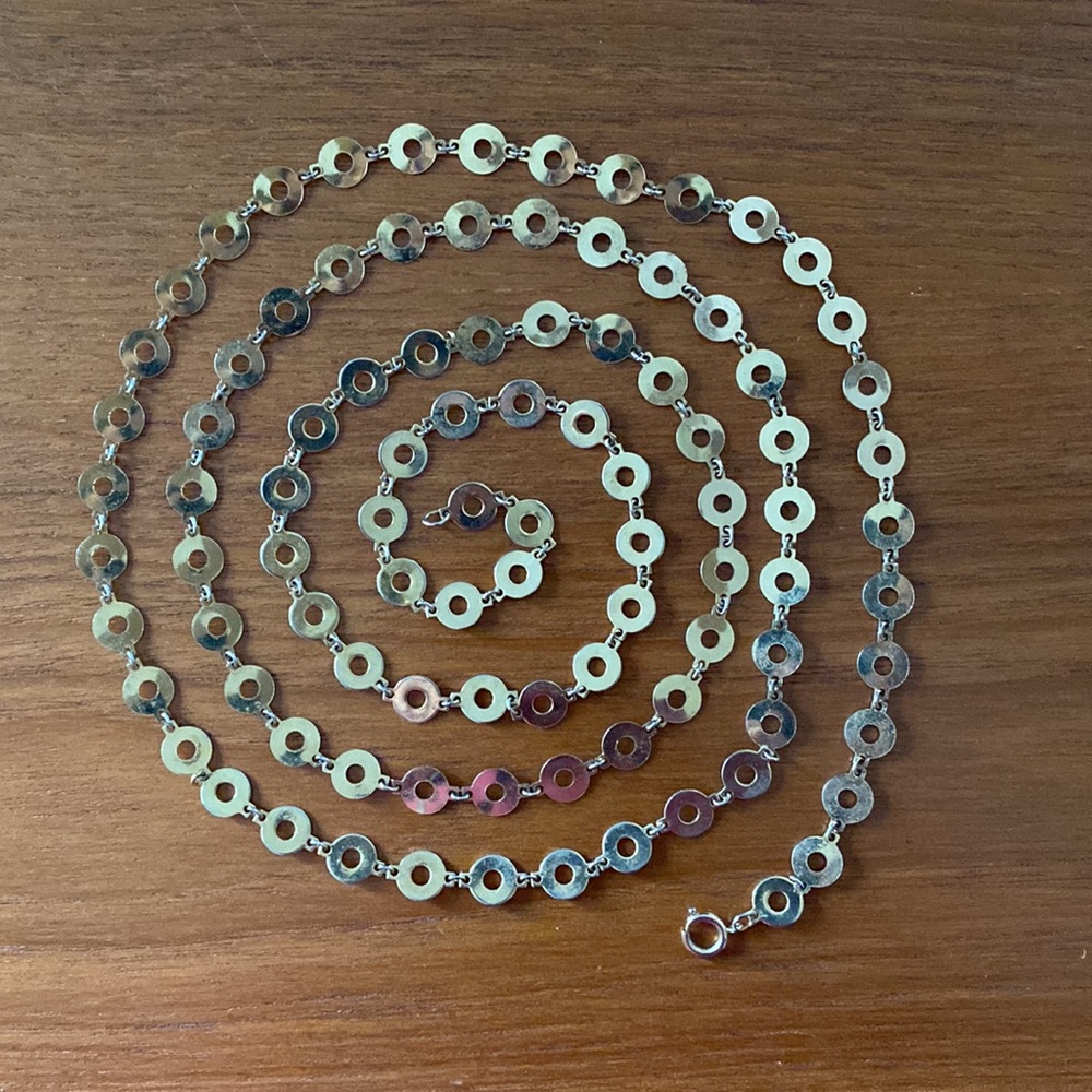 NECKLACE GOLD TONE 55” Vintage - Picture 3 of 7